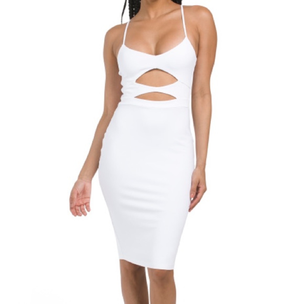✨2 for $30 + discounted shipping✨ Susana Monaco White Cut-Out Midi Dress